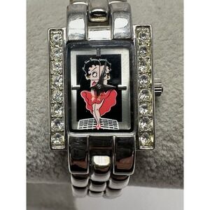 Valdawn 5102 New Battery‎ Betty Boop Ladies Tank Watch 19MM 7" Rare M73